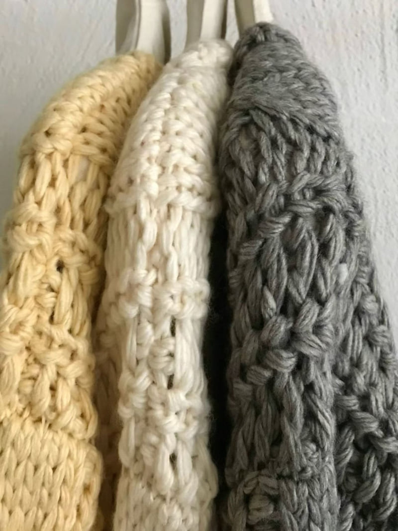 There By - Korean Women Fashion - #momslook - Cream Hand-Knit Cardigan - 11