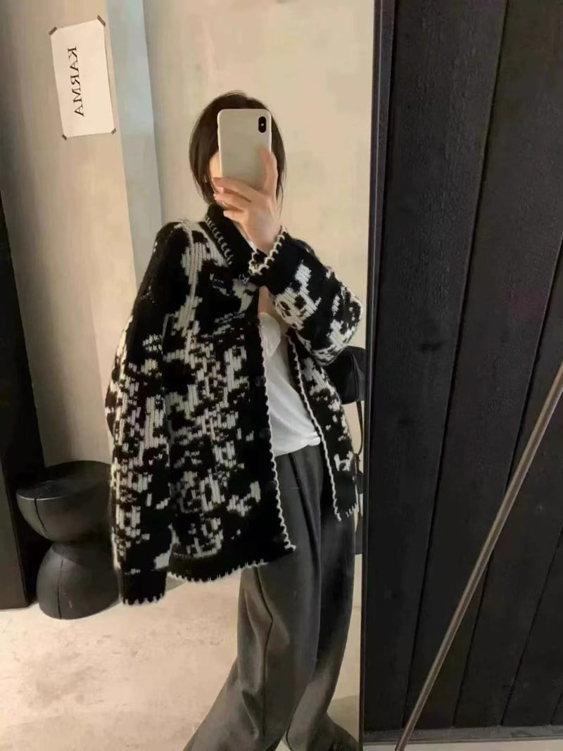 There By - Korean Women Fashion - #restrostyle - Pale Winter Cardigan - 3