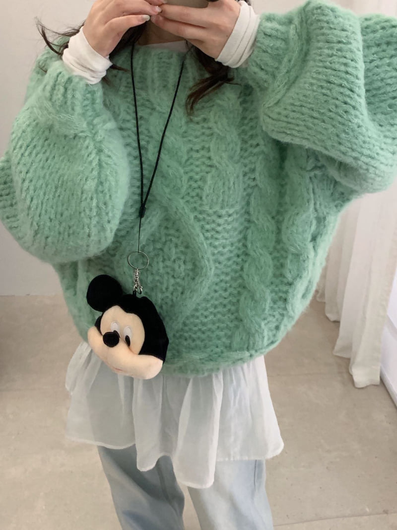 There By - Korean Women Fashion - #romanticstyle - Mood Cable Knit - 10