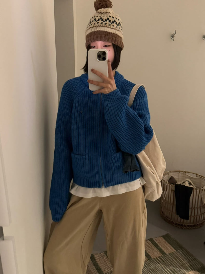 There By - Korean Women Fashion - #romanticstyle - Muffler Set Cardigan - 7