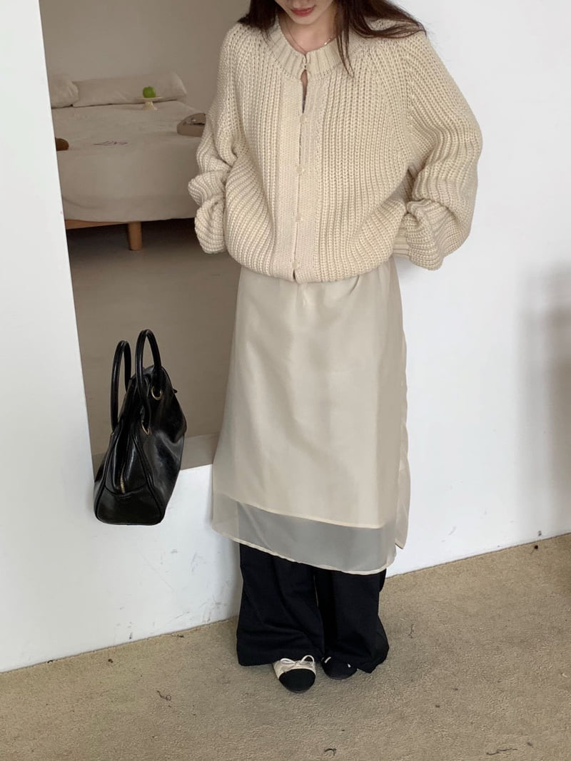 There By - Korean Women Fashion - #restrostyle - Wear Knit Cardigan - 4