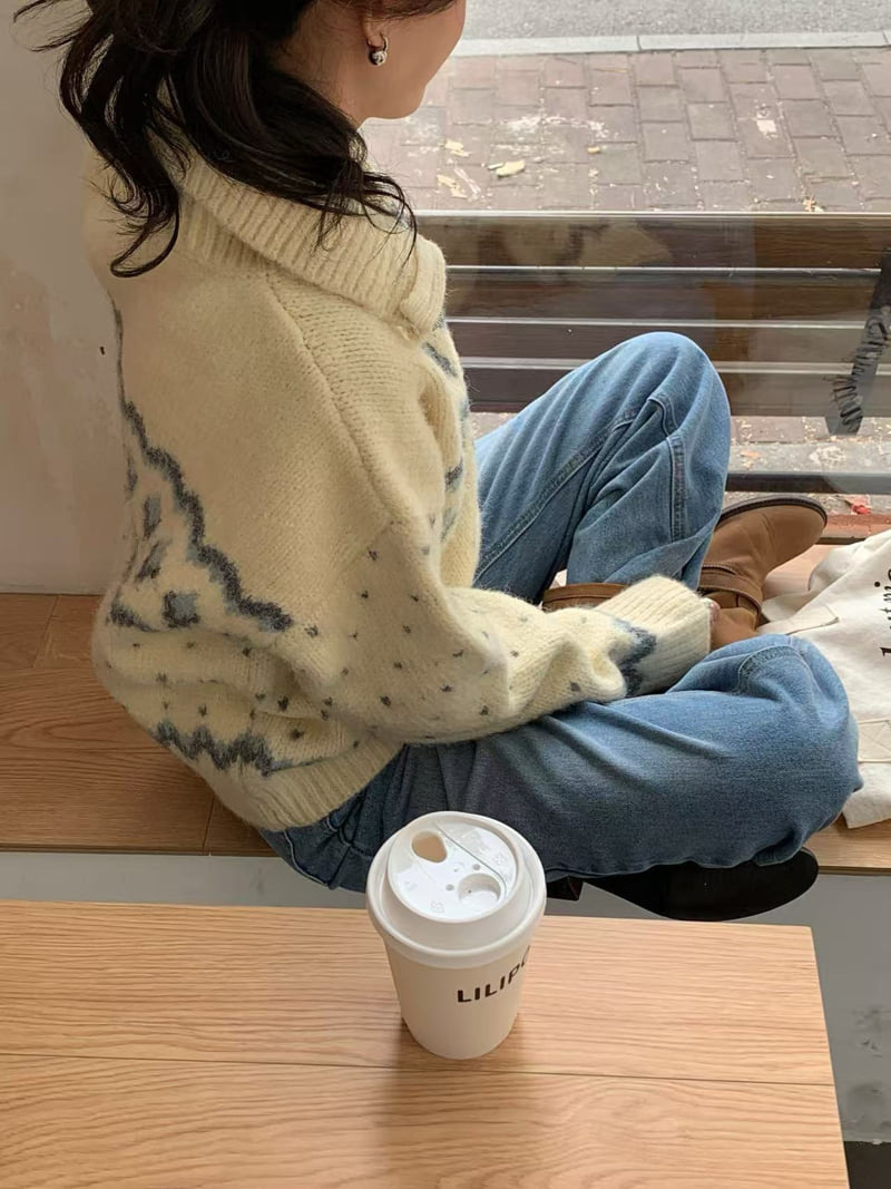 There By - Korean Women Fashion - #shopsmall - Milk Half Zip-Up - 6