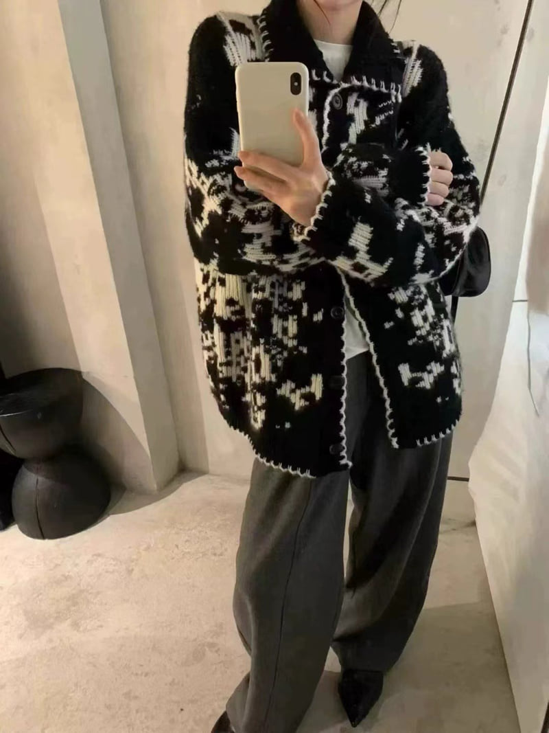 There By - Korean Women Fashion - #shopsmall - Pale Winter Cardigan - 5