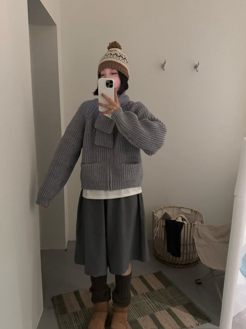 There By - Korean Women Fashion - #shopsmall - Muffler Set Cardigan - 8