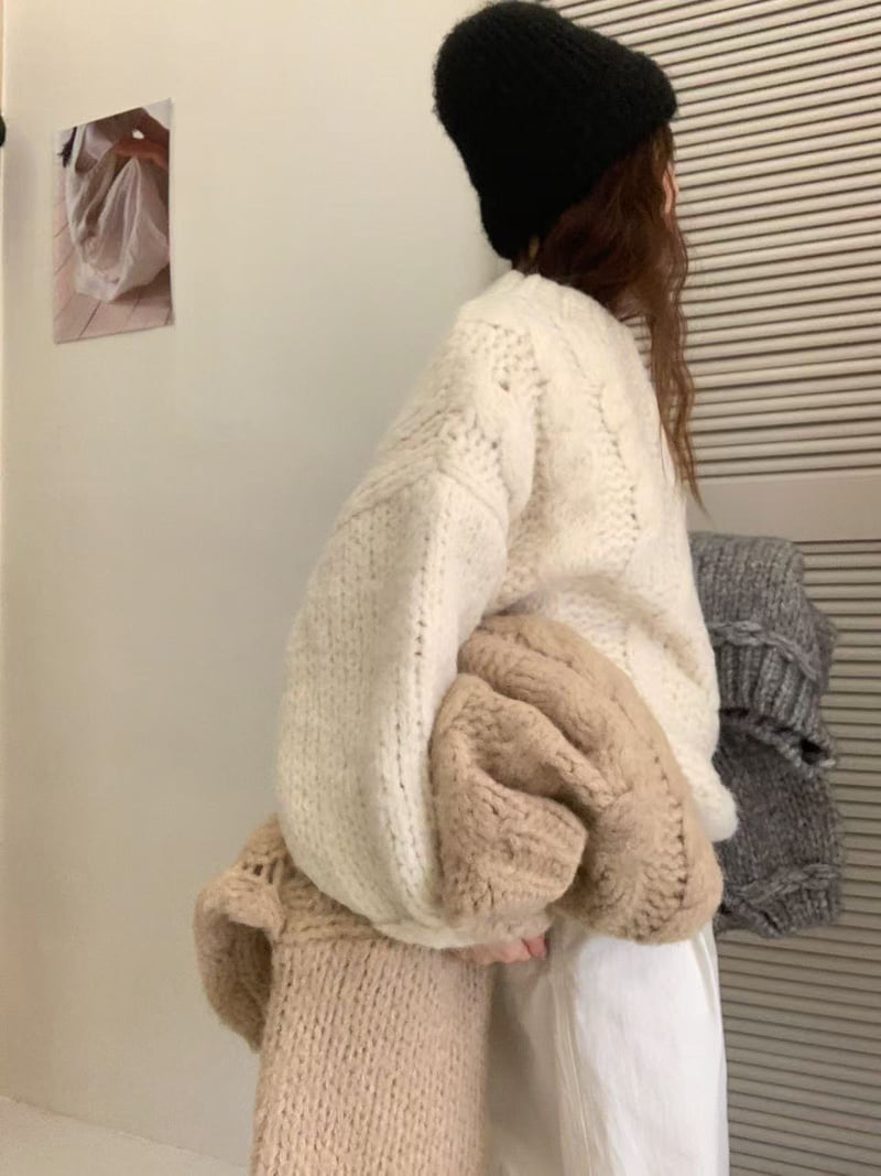 There By - Korean Women Fashion - #thatsdarling - Mood Cable Knit - 12
