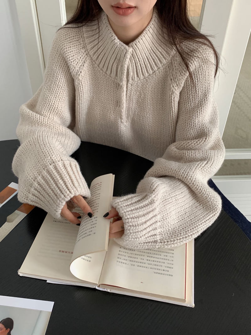 There By - Korean Women Fashion - #thelittlethings - Honey Half Neck Knit