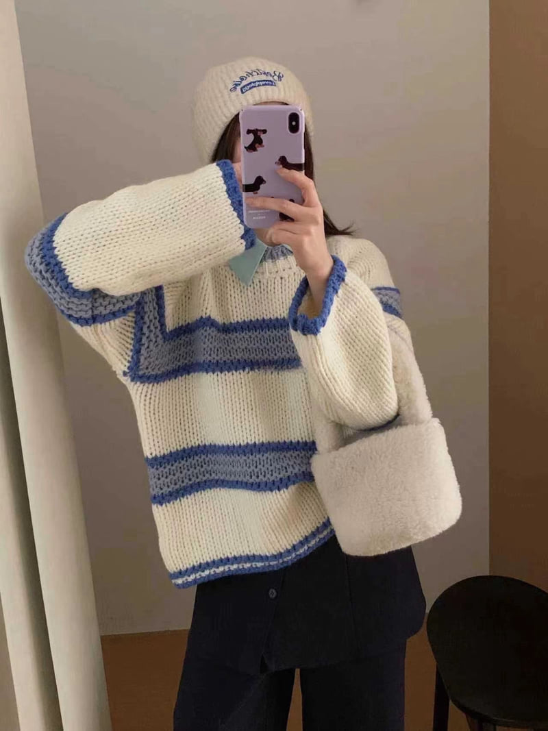 There By - Korean Women Fashion - #thelittlethings - Sloan Stripe Knit - 9