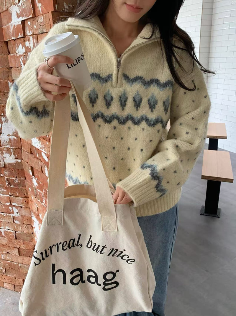 There By - Korean Women Fashion - #thelittlethings - Milk Half Zip-Up - 8