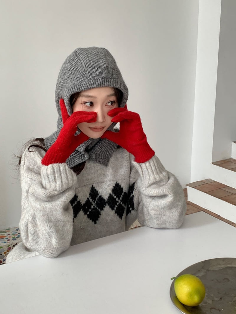 There By - Korean Women Fashion - #vintageinspired - Momo Argyle Knit - 2