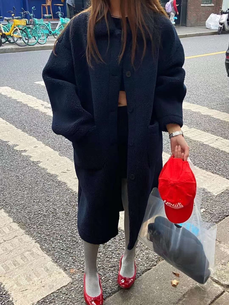 There By - Korean Women Fashion - #vintagekidsstyle - Collar Shearling Coat - 12