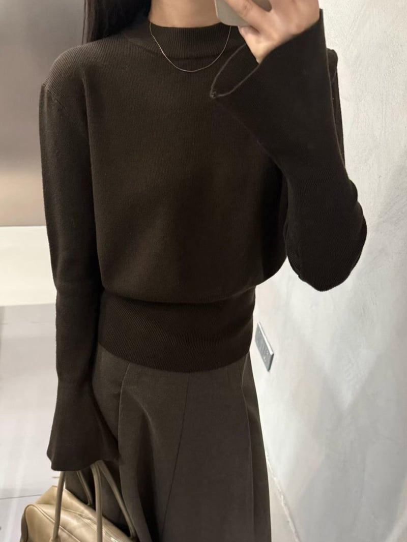 There By - Korean Women Fashion - #womensfashion - Prin Line Long Sleeve Knit - 10