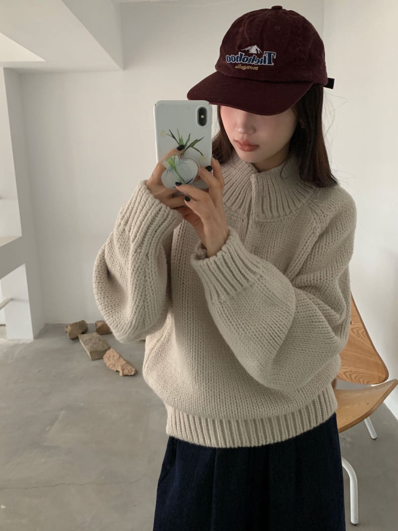 There By - Korean Women Fashion - #womensfashion - Honey Half Neck Knit - 3