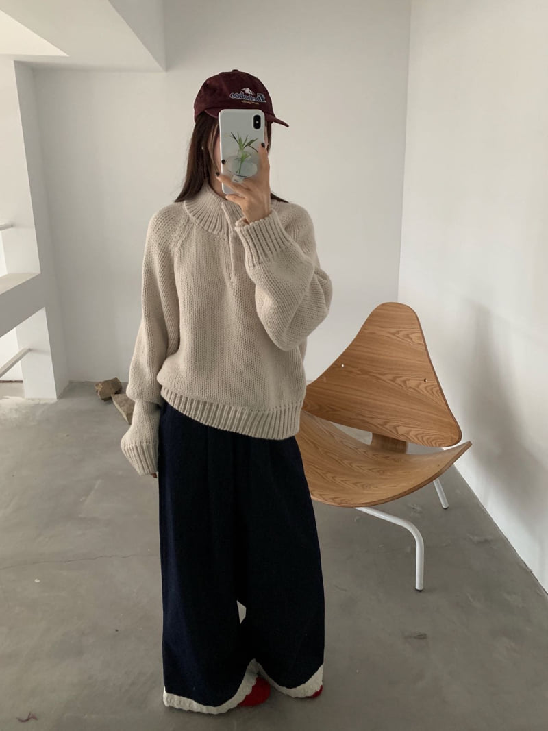 There By - Korean Women Fashion - #womensfashion - Honey Half Neck Knit - 5