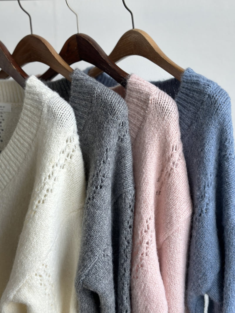 There By - Korean Women Fashion - #womensfashion - Romy V Neck Knit - 9