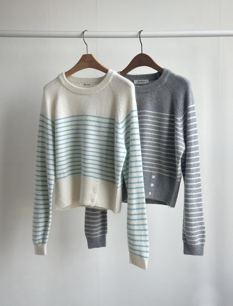 There By - Korean Women Fashion - #womensfashion - Yoom Stripe Knit