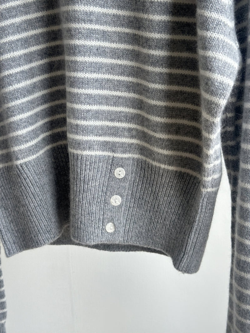 There By - Korean Women Fashion - #womensfashion - Yoom Stripe Knit - 5