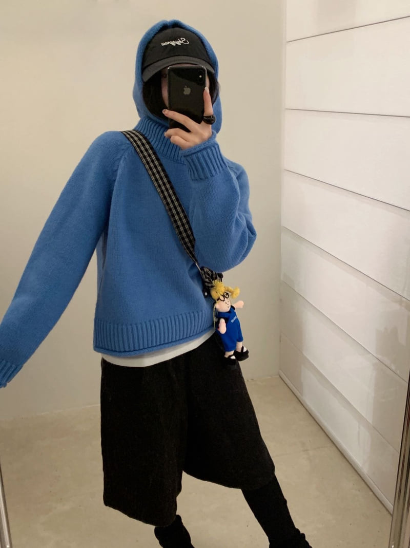 There By - Korean Women Fashion - #womensfashion - Dear Hood Knit - 3