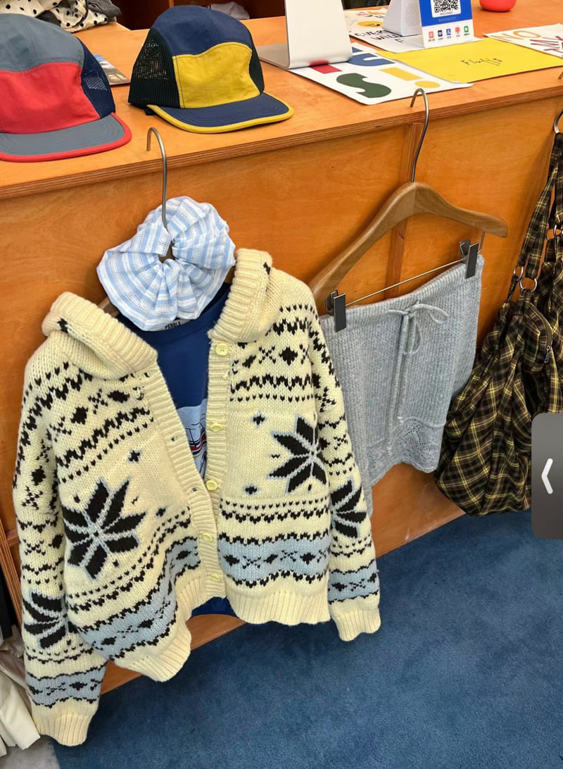 There By - Korean Women Fashion - #momslook - Snow Hood Cardigan - 4