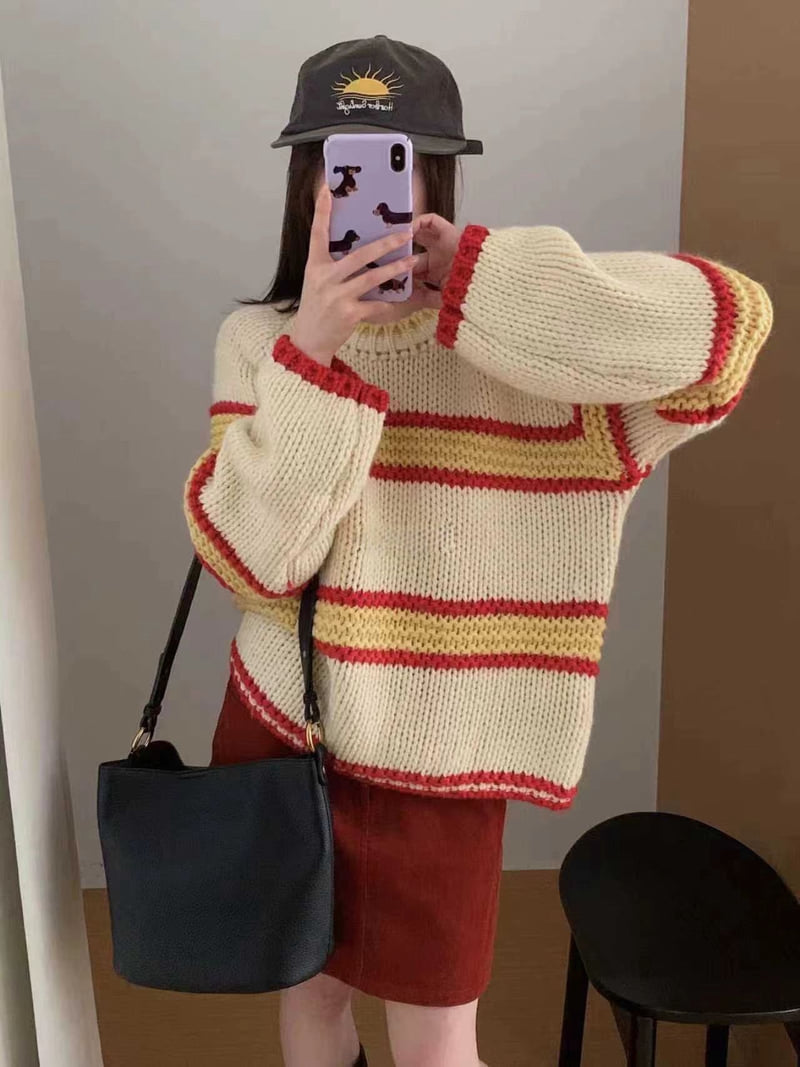 There By - Korean Women Fashion - #womensfashion - Sloan Stripe Knit - 11