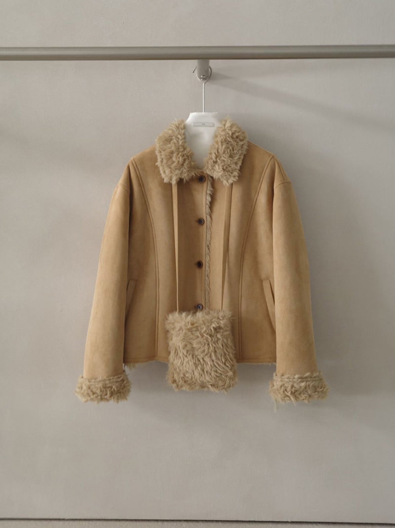 There By - Korean Women Fashion - #womensfashion - Yarn Mustang Jacket - 7
