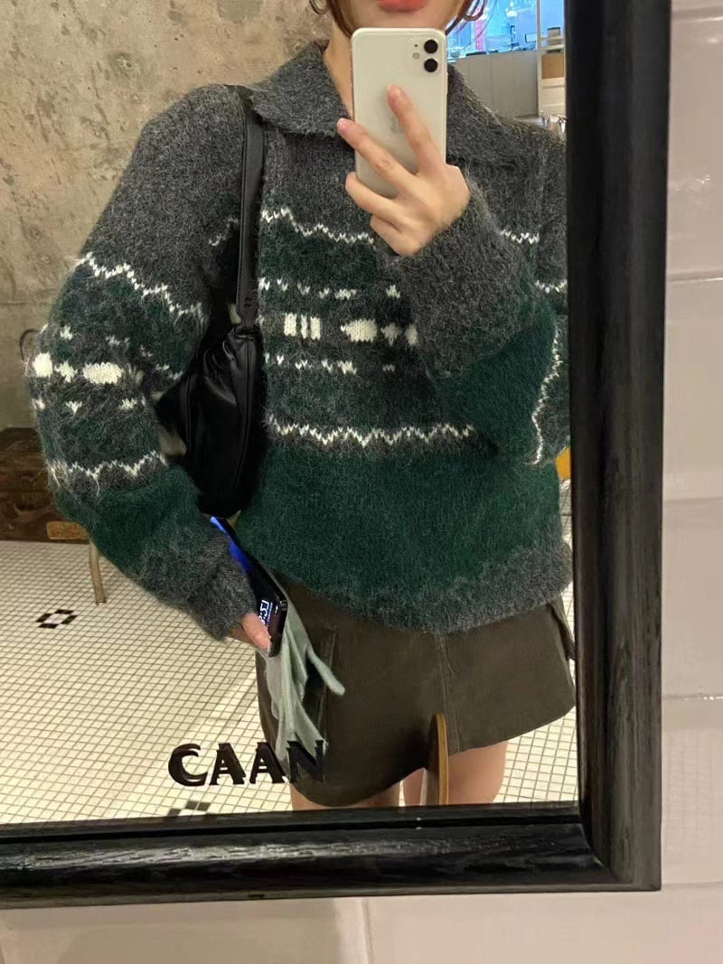 There By - Korean Women Fashion - #womensfashion - Wood Winter Knit
