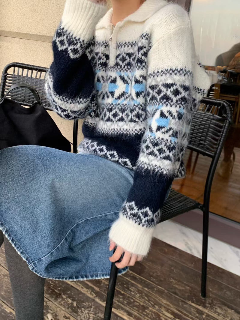 There By - Korean Women Fashion - #womensfashion - Wood Winter Knit - 9