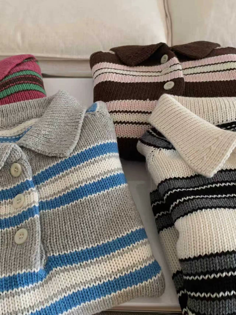 There By - Korean Women Fashion - #womensfashion - Use Stripe Knit - 3