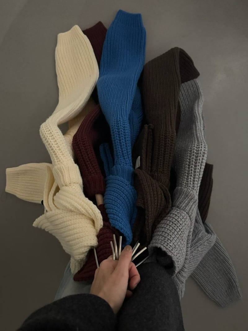 There By - Korean Women Fashion - #womensfashion - Muffler Set Cardigan - 12