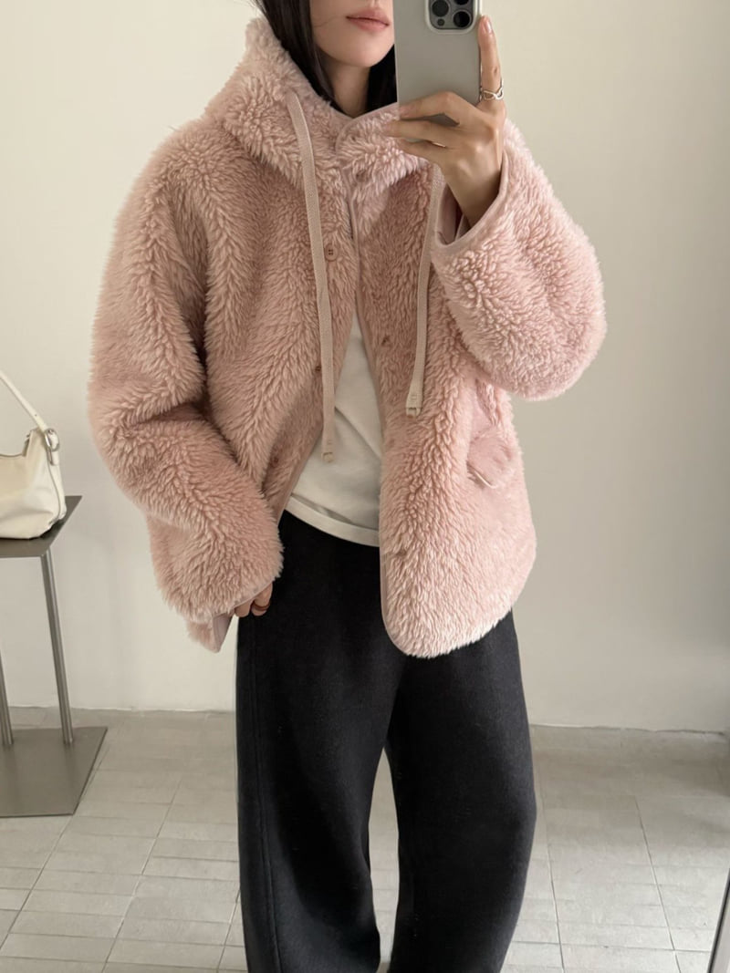 There By - Korean Women Fashion - #womensfashion - Teddy Hood Jumper - 9