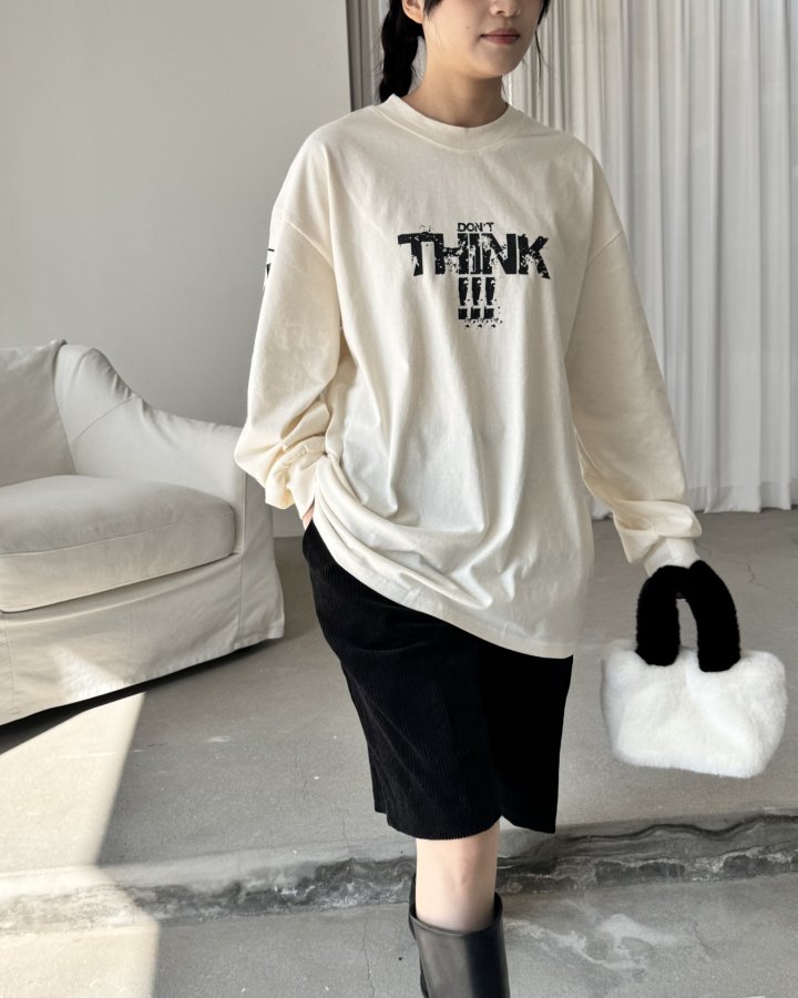 Theres - Korean Women Fashion - #momslook - Don't Think Tee - 11