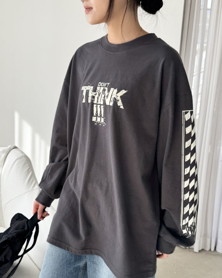Theres - Korean Women Fashion - #momslook - Don't Think Tee - 7