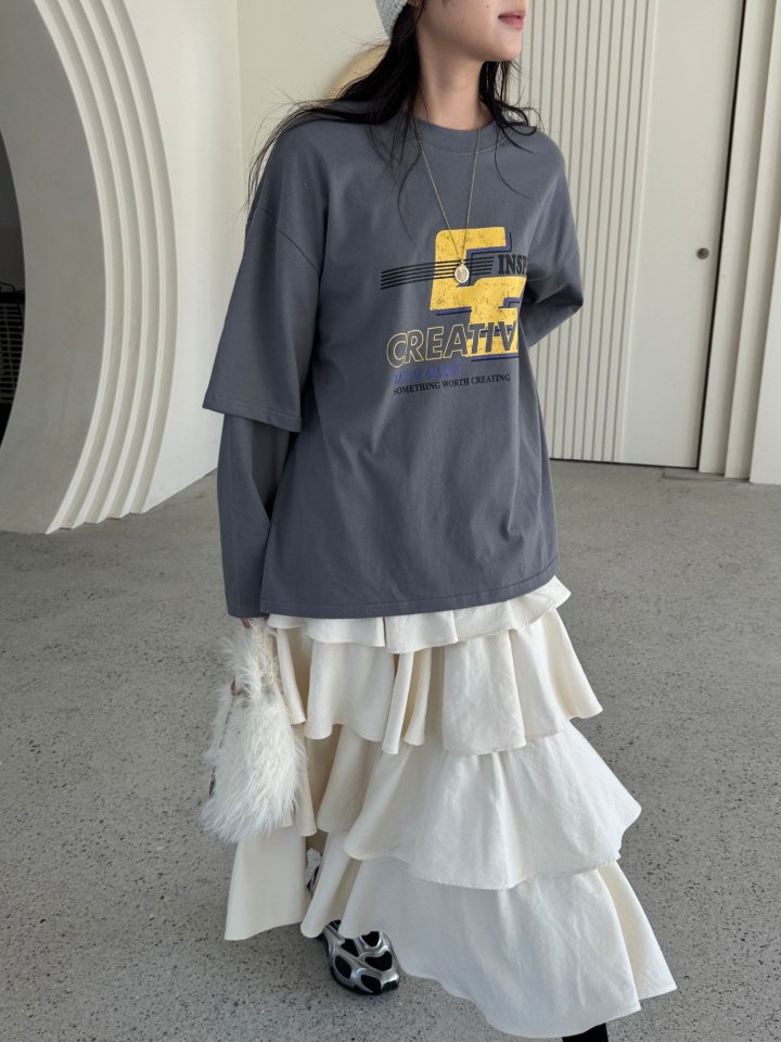 Theres - Korean Women Fashion - #romanticstyle - CS Inspire Layered Tee - 5