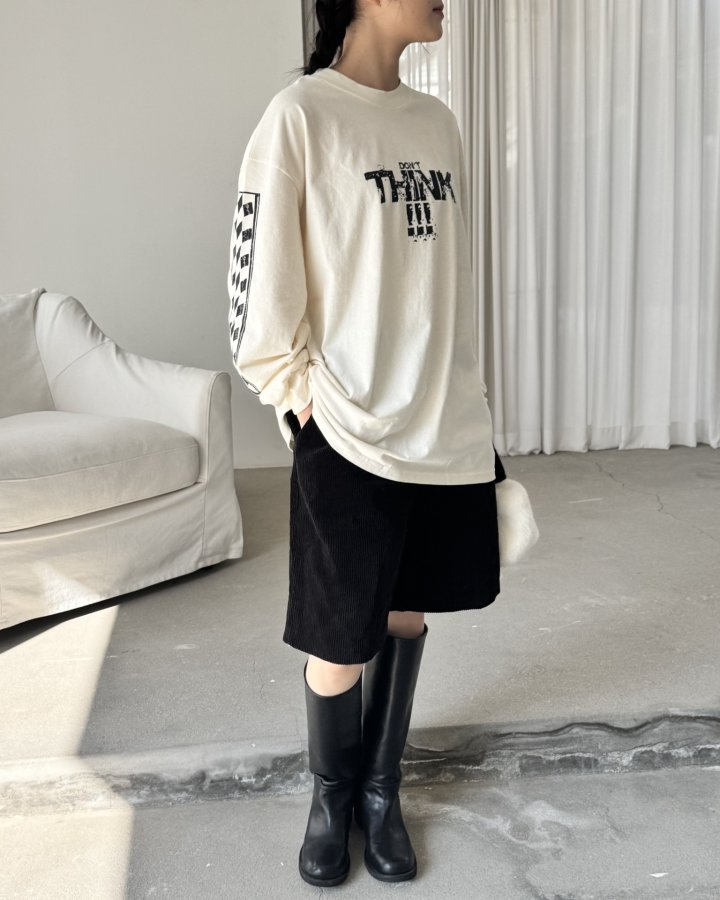 Theres - Korean Women Fashion - #womensfashion - Don't Think Tee - 12