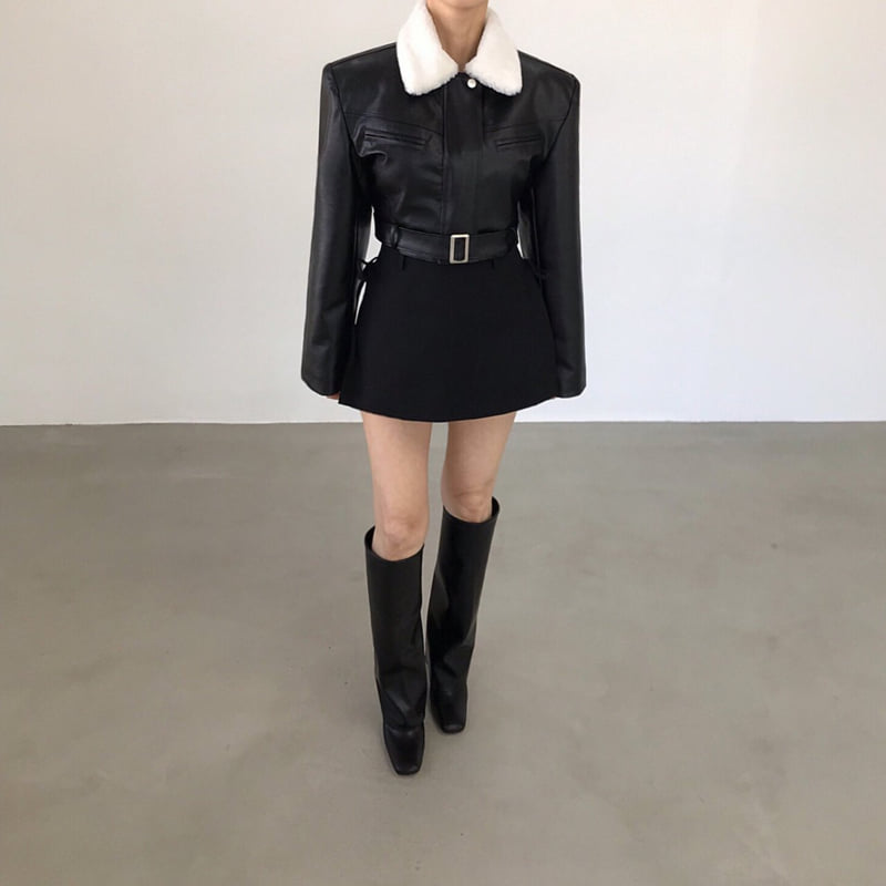Twomoon - Korean Women Fashion - #momslook - Punisher Crop Jacket - 7