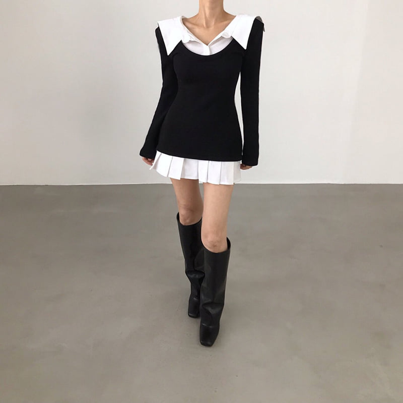 Twomoon - Korean Women Fashion - #momslook - Weekly Shirt One-piece