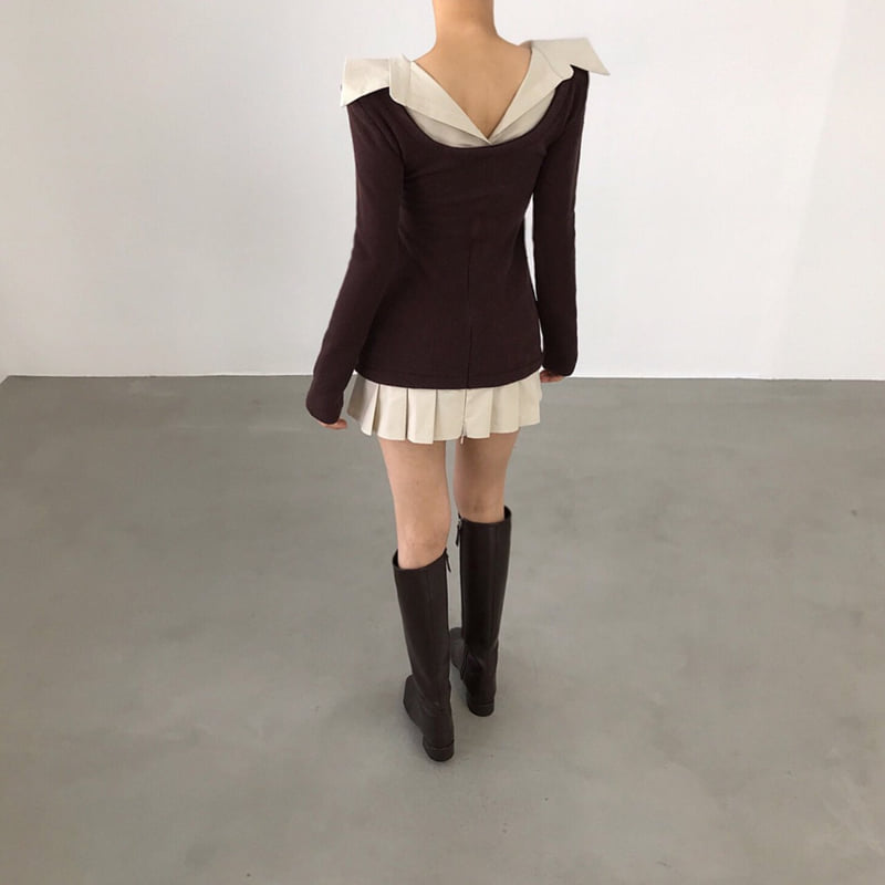 Twomoon - Korean Women Fashion - #momslook - Weekly Shirt One-piece - 9