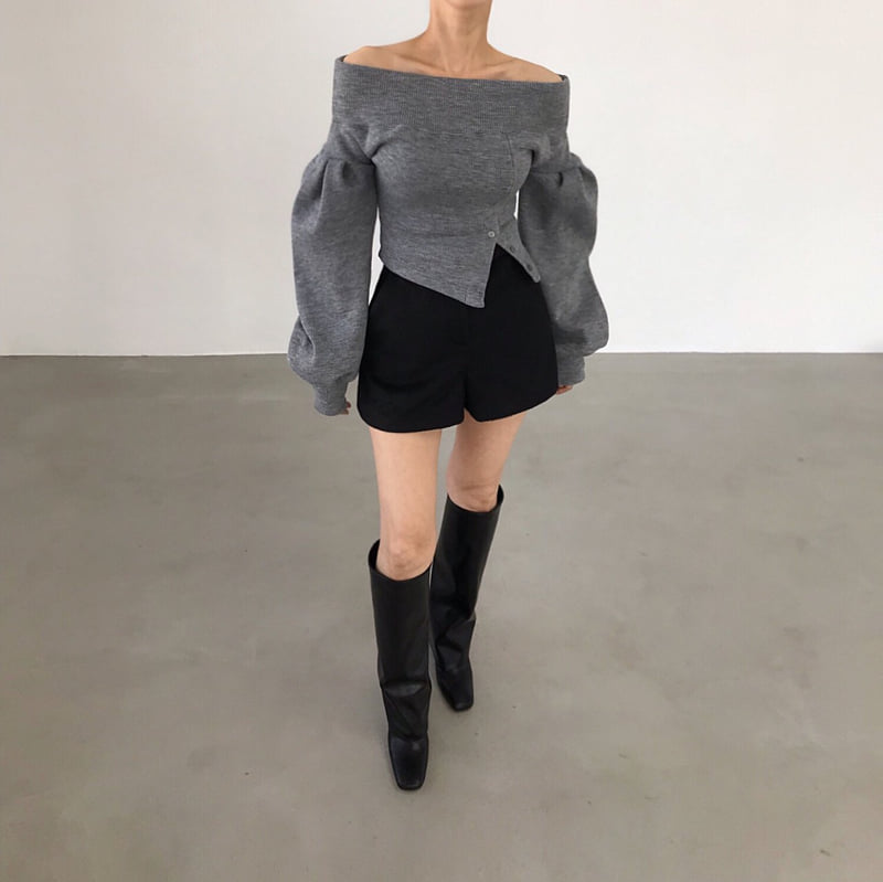 Twomoon - Korean Women Fashion - #momslook - Carina Shoulder Top
