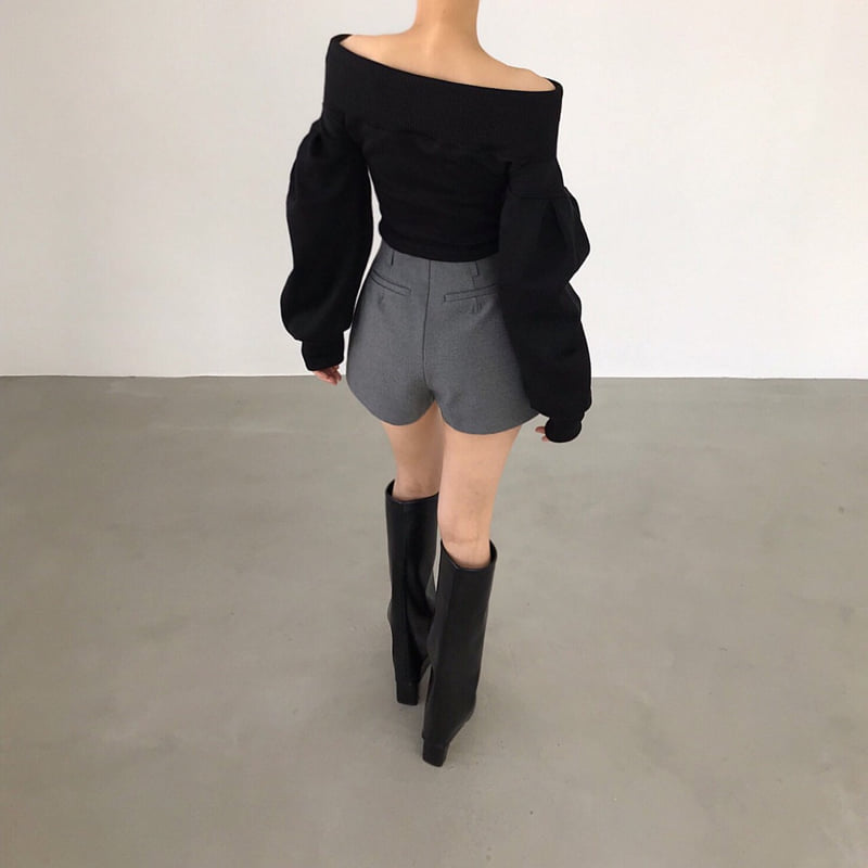 Twomoon - Korean Women Fashion - #momslook - Carina Shoulder Top - 11