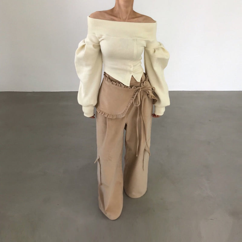 Twomoon - Korean Women Fashion - #momslook - Carina Shoulder Top - 7