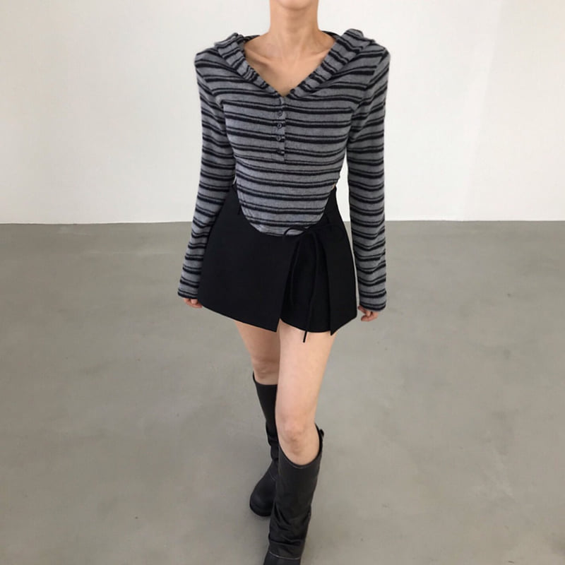 Twomoon - Korean Women Fashion - #momslook - Luigi Hood Tee - 5