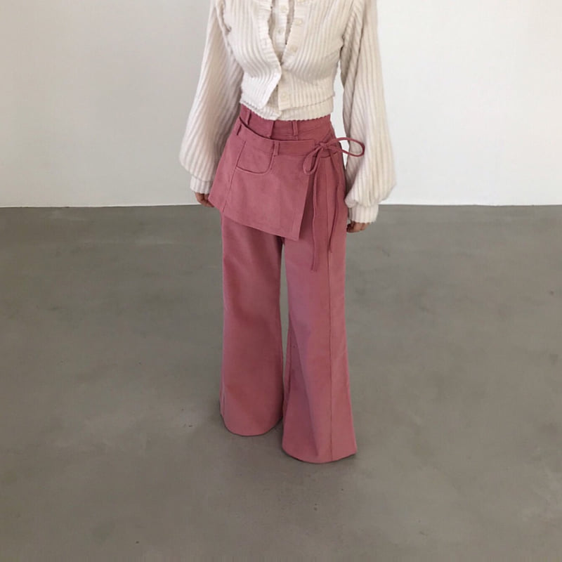 Twomoon - Korean Women Fashion - #momslook - Corduroy One-Flap Pants - 5
