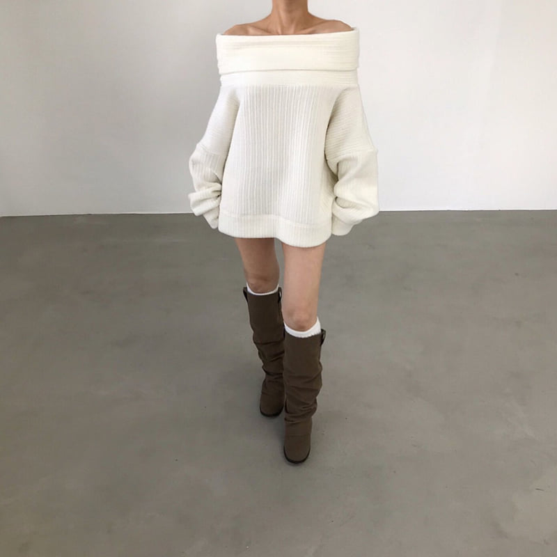 Twomoon - Korean Women Fashion - #womensfashion - Turtle Wide Knit - 4