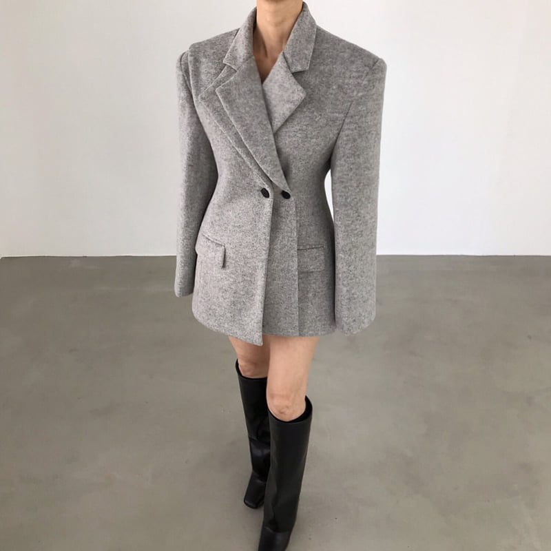 Twomoon - Korean Women Fashion - #momslook - December Wool Flap Jacket - 2