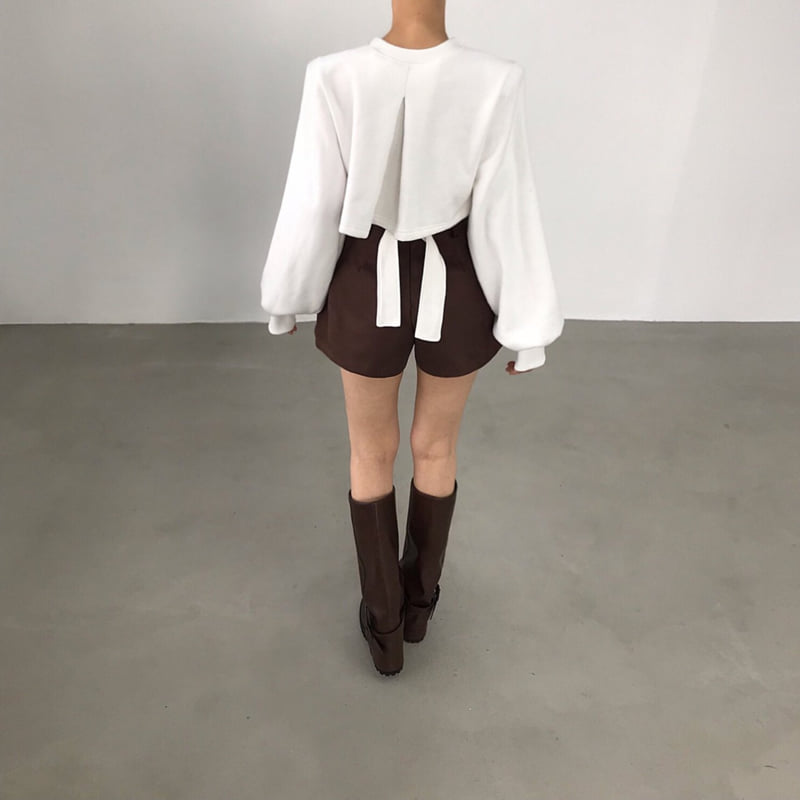 Twomoon - Korean Women Fashion - #restrostyle - Warmer Belted Sweatshirt - 6