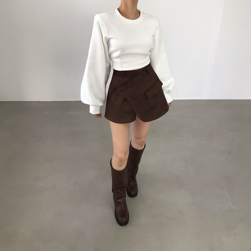 Twomoon - Korean Women Fashion - #romanticstyle - Warmer Belted Sweatshirt - 7