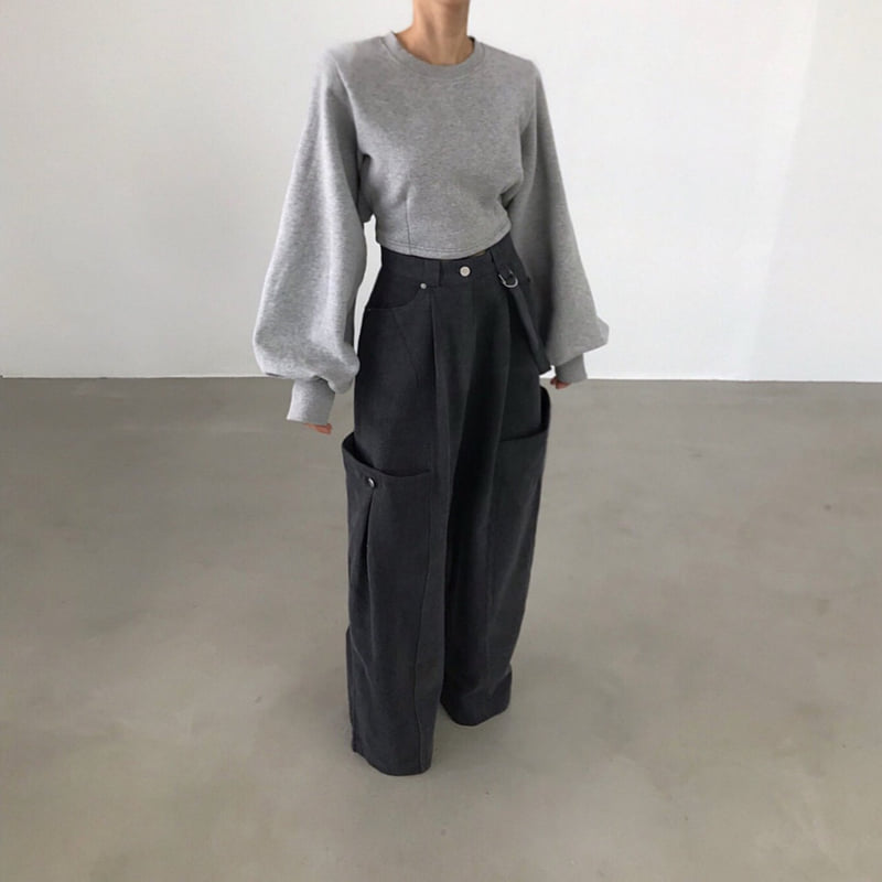 Twomoon - Korean Women Fashion - #shopsmall - Freak Long Pocket Wide Pants - 5
