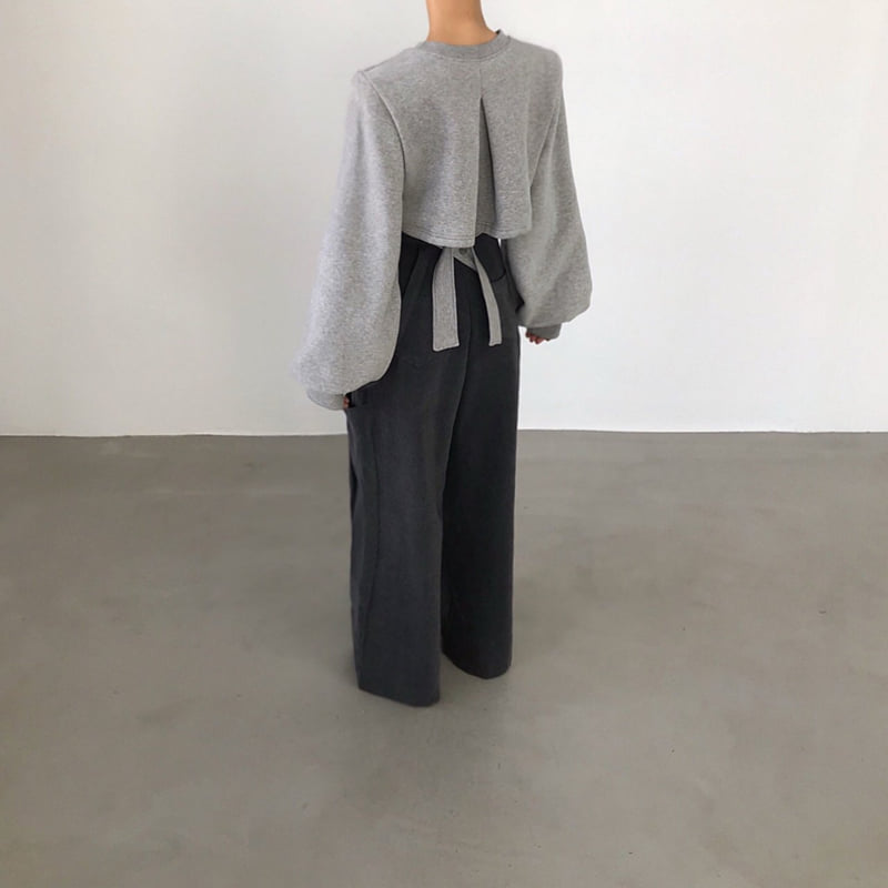 Twomoon - Korean Women Fashion - #thelittlethings - Warmer Belted Sweatshirt - 10