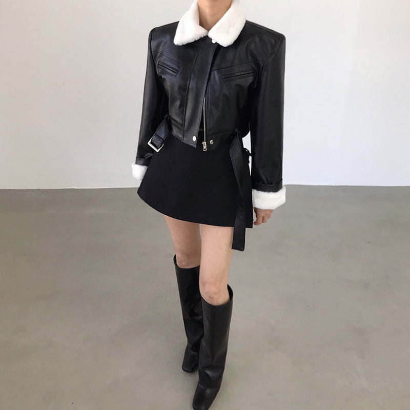 Twomoon - Korean Women Fashion - #womensfashion - Punisher Crop Jacket - 6