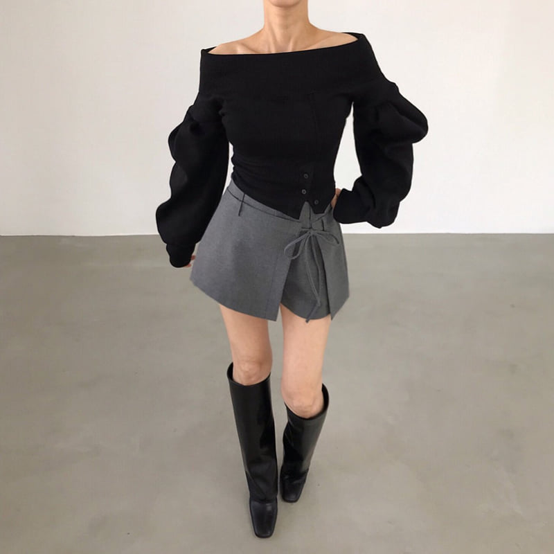 Twomoon - Korean Women Fashion - #womensfashion - Carina Shoulder Top - 10