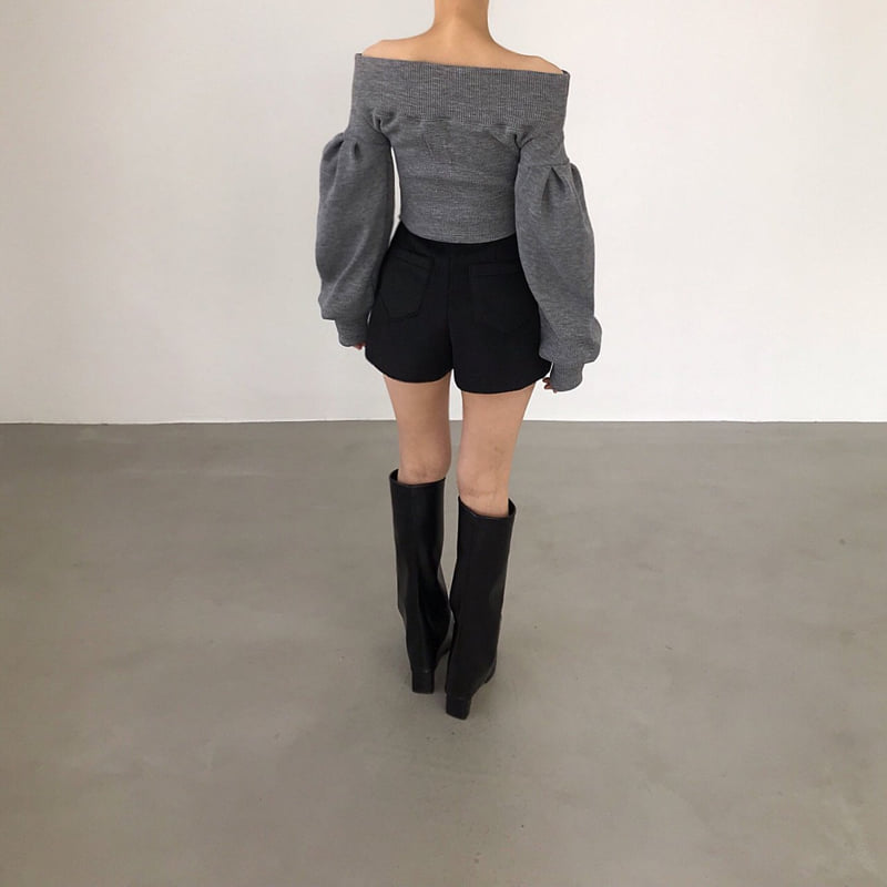 Twomoon - Korean Women Fashion - #momslook - Carina Shoulder Top - 4